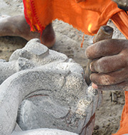 Traditional vastu Shilpi stone carvers in India